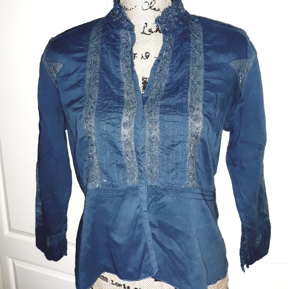 Peacock blue blouse